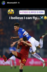 kownacki esultanza instagram romasamp