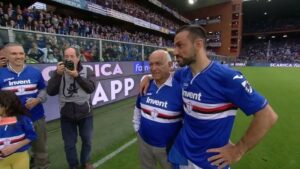 quagliarella abbraccio papà