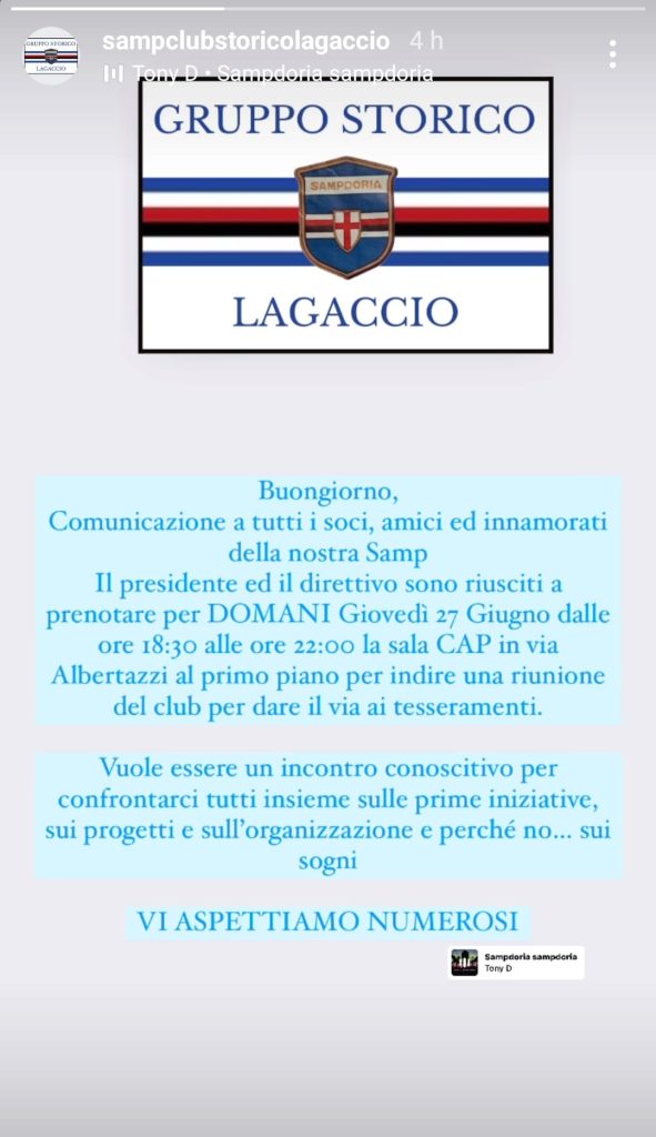 comunicato club lagaccio