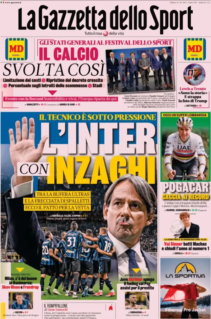 Gazzetta dello Sport ottobre