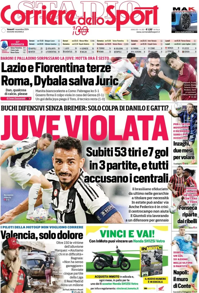 corriere dello sport 1 novembre