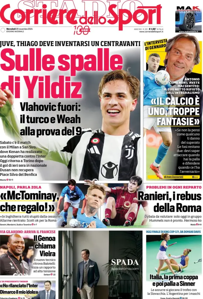 corriere dello sport 20 novembre