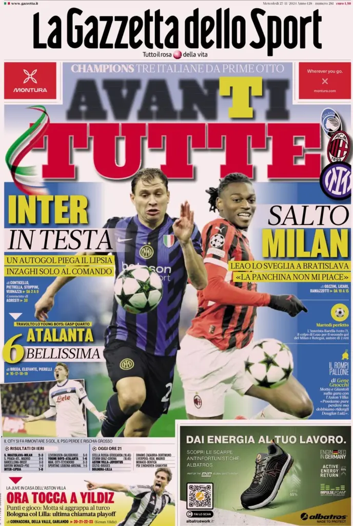 la gazzetta dello sport 27 novembre