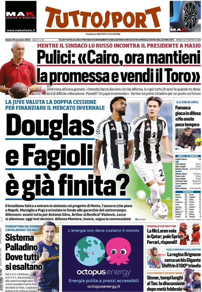 tuttosport 30 novembre