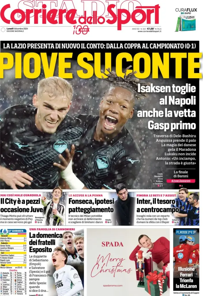 corriere dello sport 3 dicembre 1