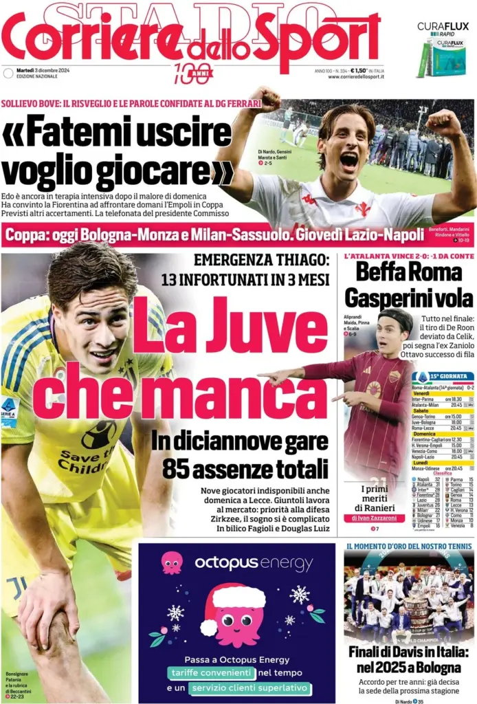 corriere dello sport 3 dicembre