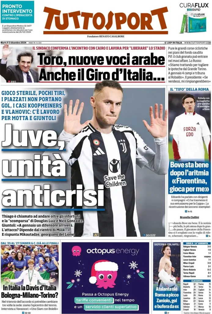 tuttosport 1 dicembre