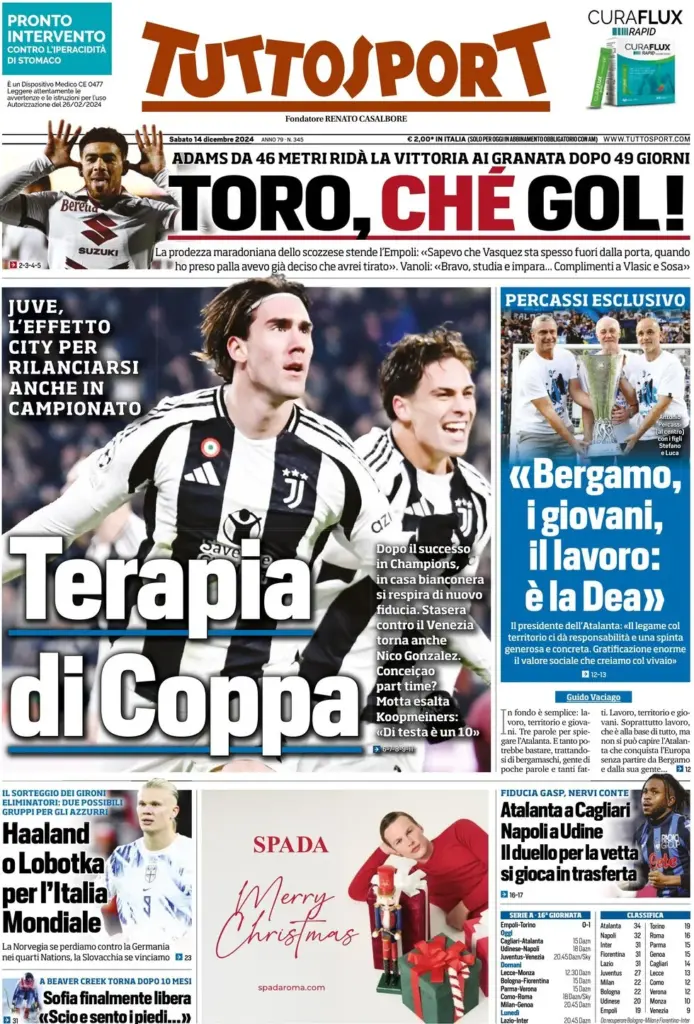 tuttosport 14 dicembre