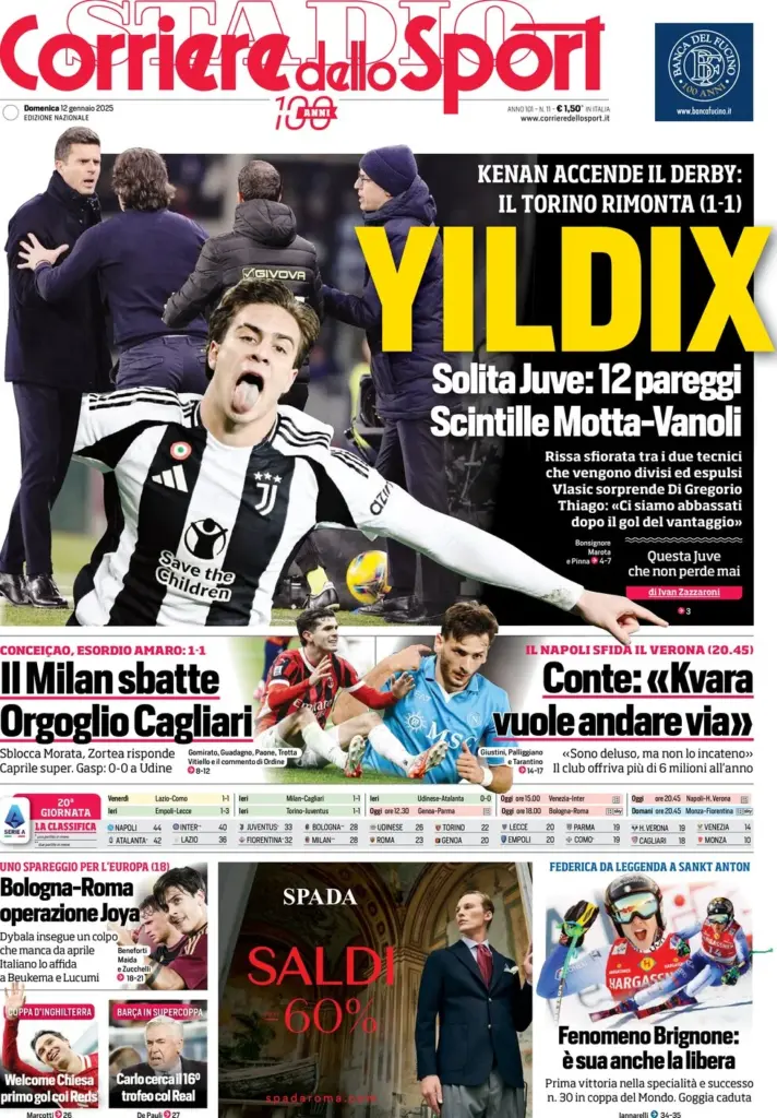 corriere dello sport 12 gennaio