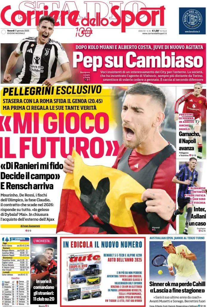 corriere dello sport 17 gennaio