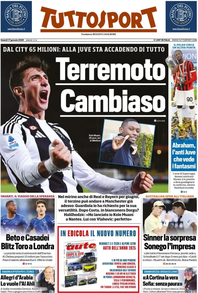 tuttosport 17 gennaio