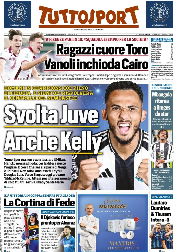 tuttosport 20 gennaio