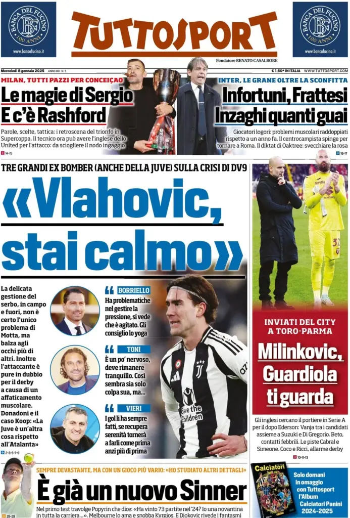 tuttosport 8 gennaio