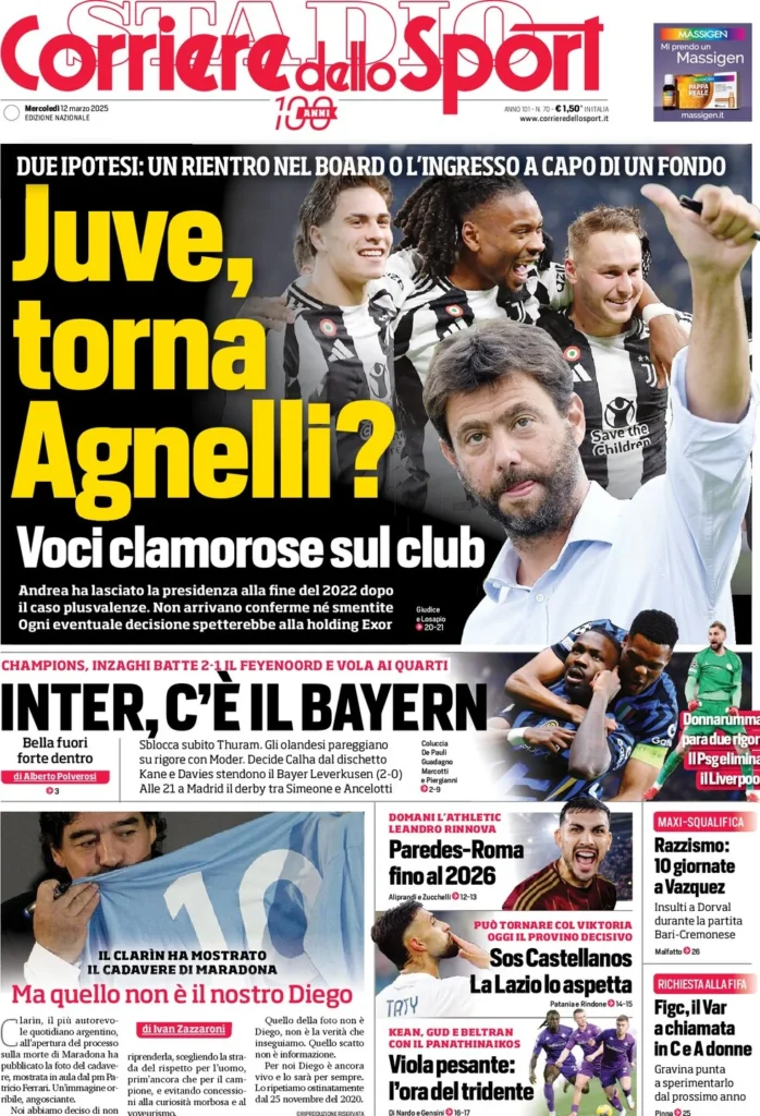 corriere dello sport 12 marzo