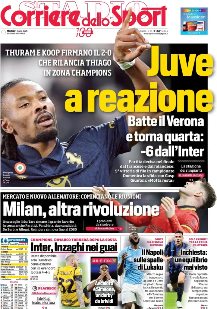 corriere dello sport 4 marzo