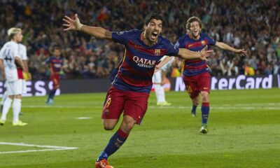 suarez esulta barcellona champions league ottobre 2015 ifa